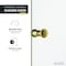 Anzzi 33.3 in. x 72 in. H Hinged Frameless Shower Door in Brushed Gold w/ Tsunami Guard Tempered Glass SD-AZ14-01BG - alternate 5